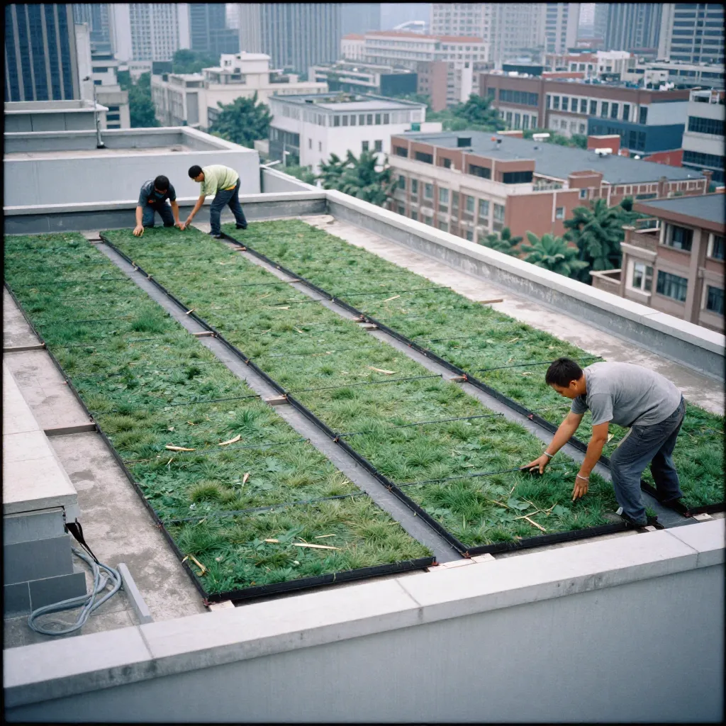 Sedumplantor på tak